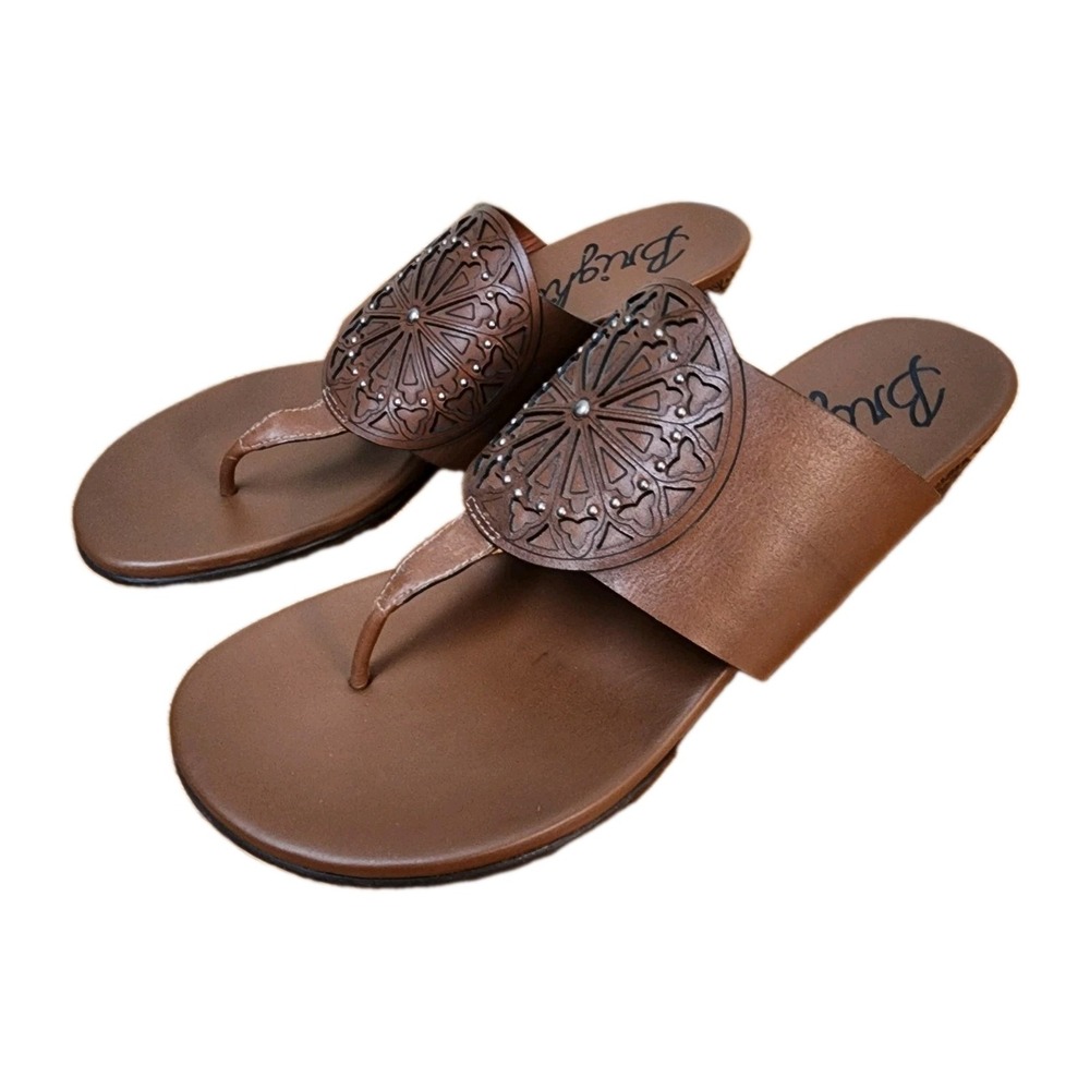 Brighton Dark Brown Lucero Laser Wedges - Ferrara Collection  Women's 10 W